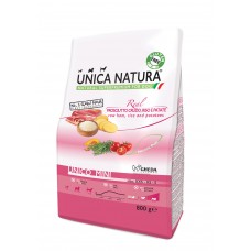 Unica Natura Mini ham, rice, potatoes - корм для собак мини пород, ветчина, рис, картофель