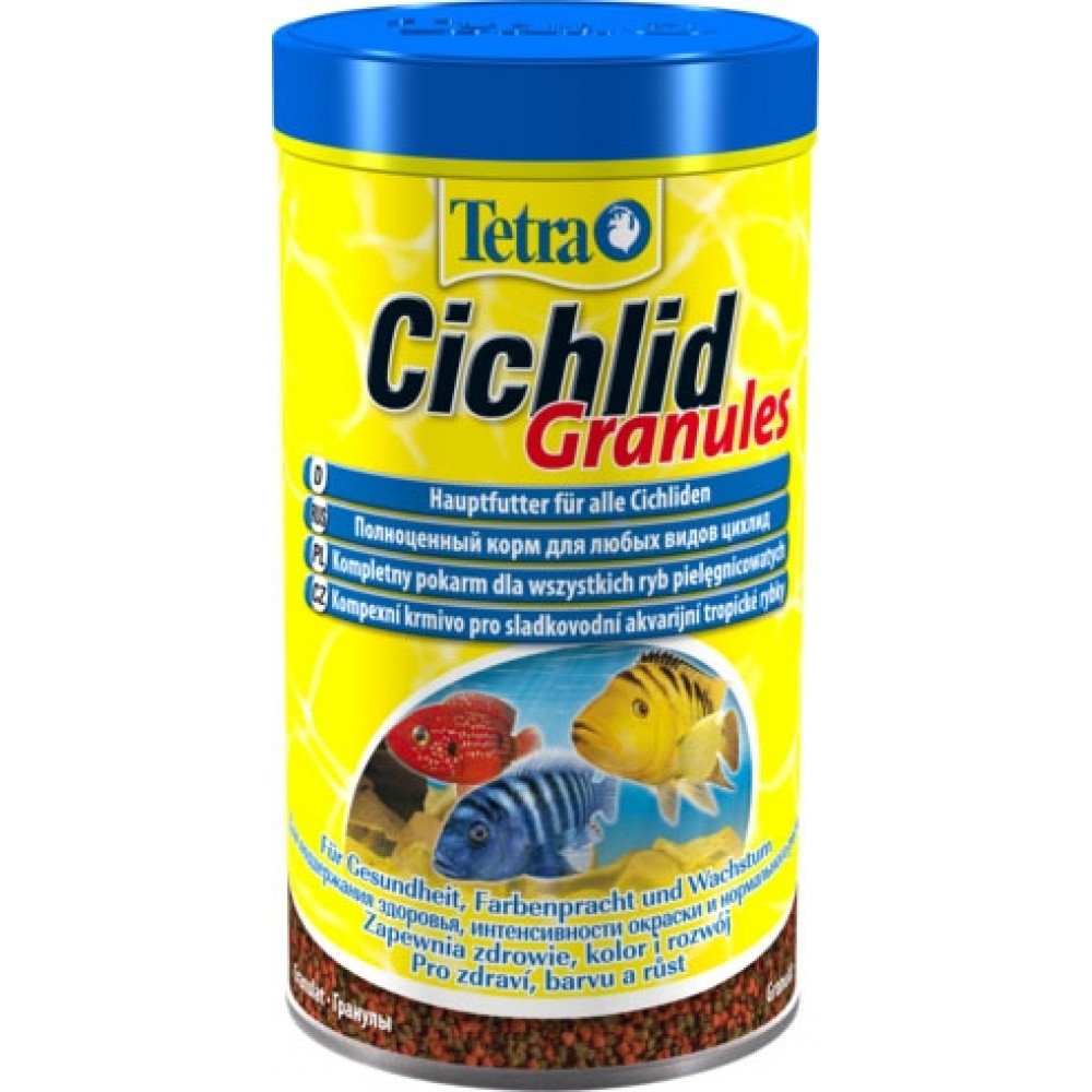 Tetra Cichlid Granules Основной корм в виде гранул д/всех видов цихловых и др.крупных декоративных рыб, 500 мл (арт. DAI708885/146594) Tetra Cichlid Granules Основной корм в виде гранул д/всех видов цихловых и др.крупных декоративных рыб, 500 мл (арт. DAI708885/146594)
