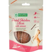 Natures Protection Dried Chicken Slices With Sesame лакомство для собак куриные полоски с семенами кунжута 80 г.