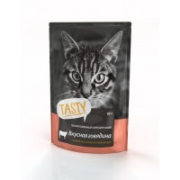 Tasty пауч корм для кошек с говядиной 85г (консервы Aller Petfood)