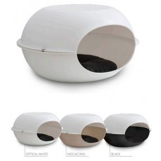 MP Bergamo лежак пластиковый Luna Blanco - для котов разных цветов, размера 57х38х31 см.