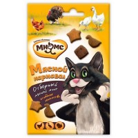 Мнямс Микс Мясной карнавал - аппетитное сухое лакомство для котов с уткой, курицей и индейкой 50 гр.