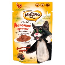 Мнямс Кот Федор - паучи для кошек Мясной карнавал (утка, индейка, курица) 100 г
