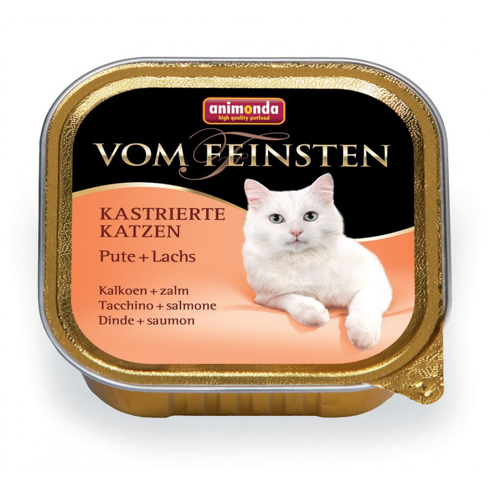 Vom Feinsten - паштет для кастр. котов, индейка, лосось (100 г) (арт. ВЕТ83857) Vom Feinsten - паштет для кастр. котов, индейка, лосось (100 г) (арт. ВЕТ83857)