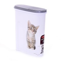 Контейнер для корма Кошка на 1,5 кг, 4,5 л., 25х10х30 см