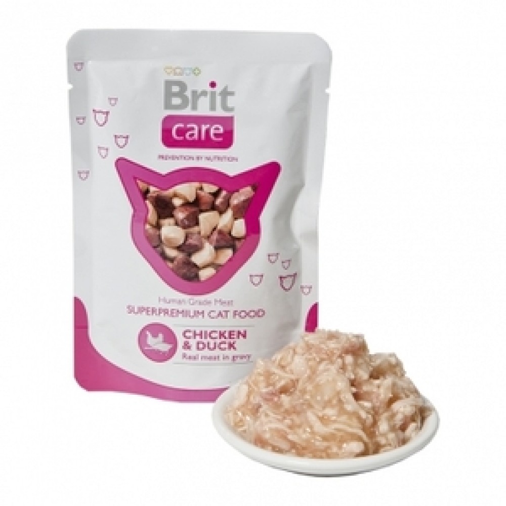 Влажный корм (пауч) для кошек Brit Care Chicken & Duck (курица и утка), 80 г (арт. 100121) Влажный корм (пауч) для кошек Brit Care Chicken & Duck (курица и утка), 80 г (арт. 100121)