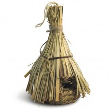 Гнездо-домик для птиц с соломенной крышей, d120*270 мм. (арт. ТР 52011006)