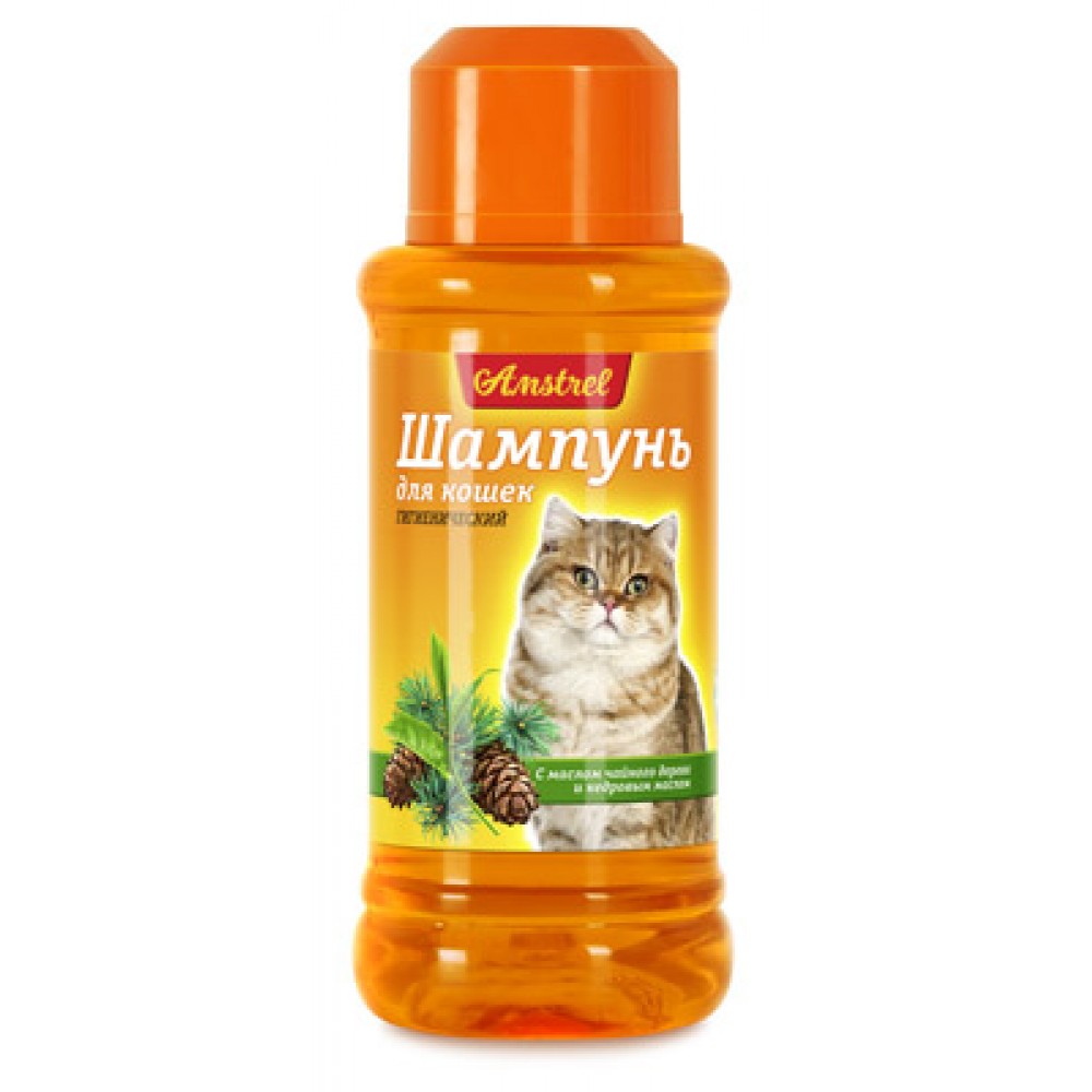 Шампунь Amstrel для кошек гигиенический с маслом чайного дерева и кедровым маслом, 320 мл (арт. TYZ EVC005) Шампунь Amstrel для кошек гигиенический с маслом чайного дерева и кедровым маслом, 320 мл (арт. TYZ EVC005)