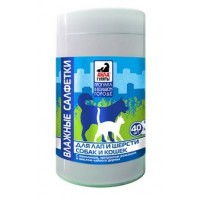 Влажные салфетки Айда гулять д/лап и шерсти собак (уп. 40 шт)