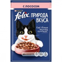 Felix Природа вкуса - пауч для взрослых кошек с лососем в соусе (85 г)