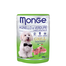 MONGE GRILL POUCH LAMB/VEGET - Влажный корм (пауч) для собак с кусочками ягненка и овощами (100 г) MONGE GRILL POUCH LAMB/VEGET - Влажный корм (пауч) для собак с кусочками ягненка и овощами (100 г)