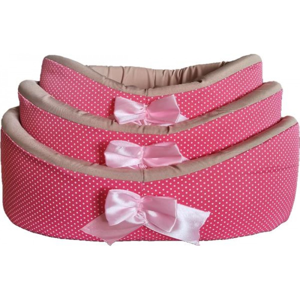 Лежанка для кошек овальная малиново-красная, ДиАнКари разные размеры Лежанка для кошек овальная малиново-красная, ДиАнКари разные размеры