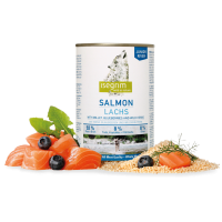 Isegrim Junior River Salmon - консервы для щенков с лососем, просом, черникой и лесными травами, 400 гр. (арт. TYZ 95700)