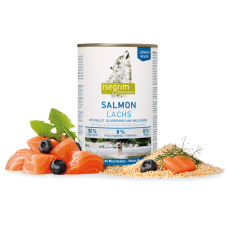 Isegrim Junior River Salmon - консервы для щенков с лососем, просом, черникой и лесными травами, 400 гр. (арт. TYZ 95700)