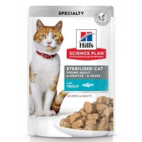 Hill's - консервы для стерилизованных кошек с форелью (85 гр) пауч 