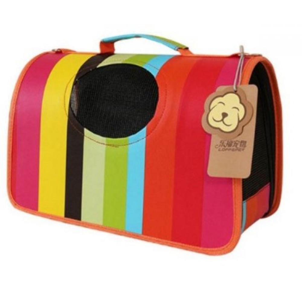 Сумка-переноска для котов Rainbow жесткий каркас, с ремнем ДиАнКари Сумка-переноска для котов Rainbow жесткий каркас, с ремнем ДиАнКари