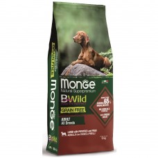 Monge Dog BWild Grain Free Lamb-безерновой корм для собак c ягненком 