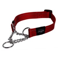 Rogz Ошейник полуудавка Lumberjack Obedience, красный 2,5 см.*50-70 см. (арт. RHC05C)