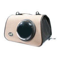 Переноска для кошек Modern style M серая с иллюминатором 26*40*26 см