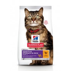 Hill's Stomach & Skin сухой корм для кошек, здоровая кожа и пищеварение Hill's Stomach & Skin сухой корм для кошек, здоровая кожа и пищеварение