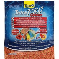 TetraPro Colour Высококачественный корм в виде чипсов для любых видов тропических рыб для усиления и насыщенности красок 12 г., пакет (арт. DAI 710247/149366)