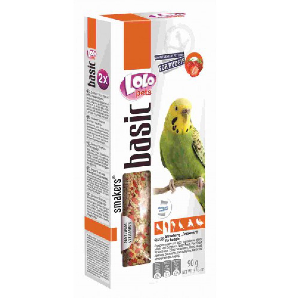LOLO Pets Smakers с клубникой для волнистых попугаев (арт. LO 72110) LOLO Pets Smakers с клубникой для волнистых попугаев (арт. LO 72110)