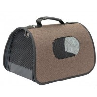 Дарэлл Сумка-переноска для кошек жёсткая №4 ПРОМЕНАД 51*29*29 см. с карманом коричневая (арт. RP90024)