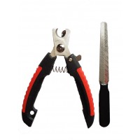 Redplastic Набор Когтерез-кусачки малые с обрезинеными ручками + пилка для когтей для кошек (арт. 0094)