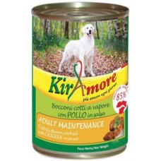 Консервы KIRAMORE - для взрослых собак, куриные кусочки в соусе