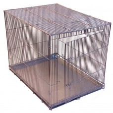 Redplastic Клетка-переноска д/собак «Дарэлл» №4, с метал. поддоном, хром, складная, 80*60*65см (арт. 4071)