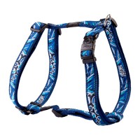 Rogz шлейка для собак нейлон Fancy dress XL, расцветка Navy Zen 2,5 см.*60-100 см. (арт. RSJ02CD)