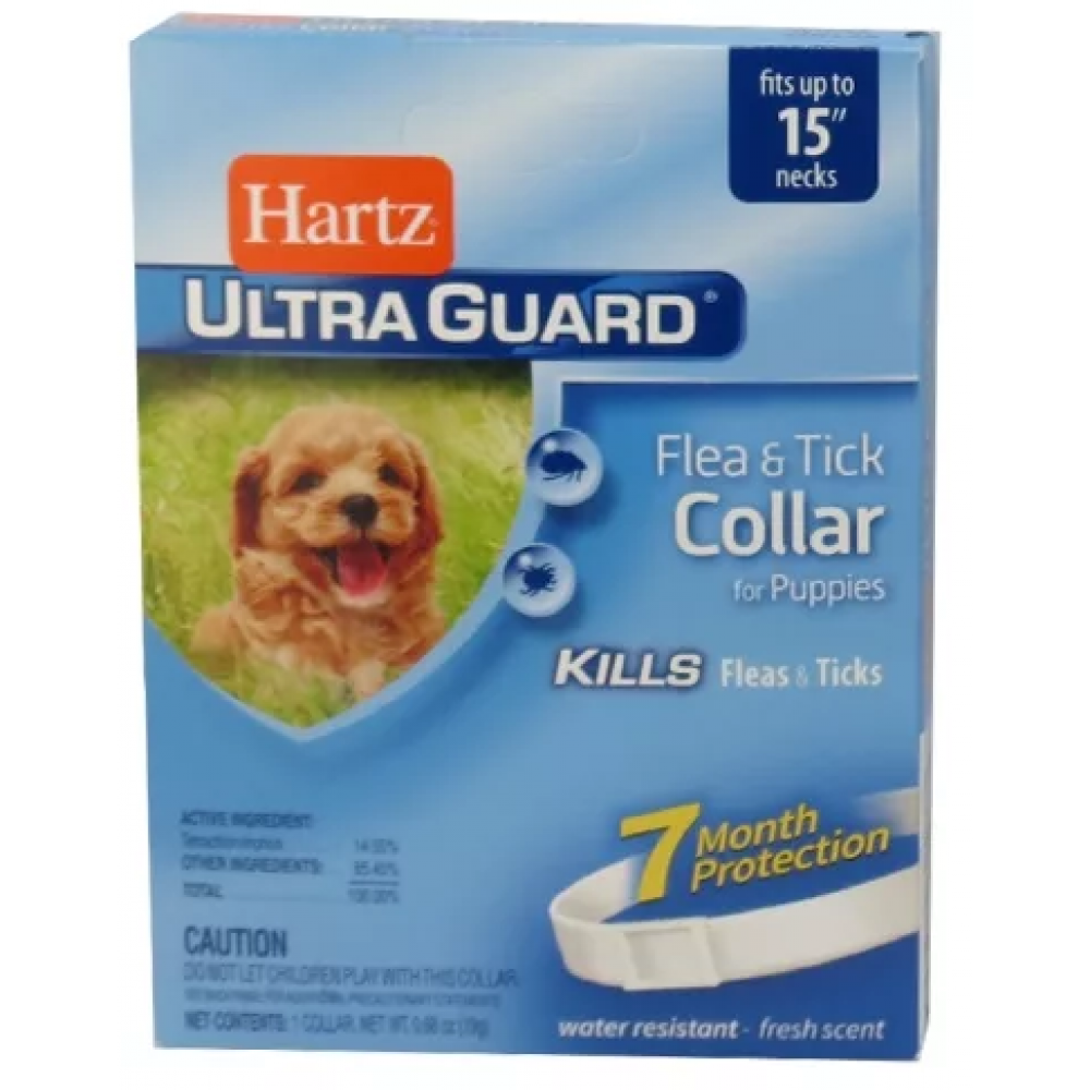 Ошейник Hartz 2 в 1 для щенков от блох и клещей, 38 см Ошейник Hartz 2 в 1 для щенков от блох и клещей, 38 см