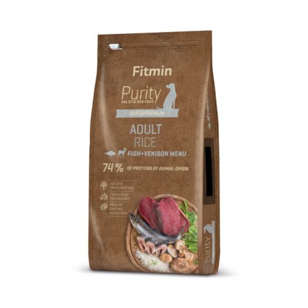 Fitmin Dog Purity Adult Rice, Fish & Venison корм для взрослых собак рис, рыба, оленина Fitmin Dog Purity Adult Rice, Fish & Venison корм для взрослых собак рис, рыба, оленина