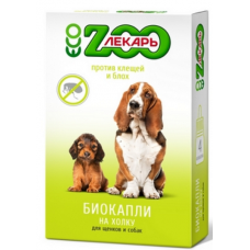 ЭКО ZOOЛЕКАРЬ биокапли антипаразитарные на холку для щенков и собак, 4 пип. (арт. TYZ EVC050)