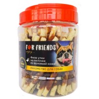Лакомство для собак Филе утки на палочке из воловьей кожи For Friends, 500 гр. (арт. TUZ548)