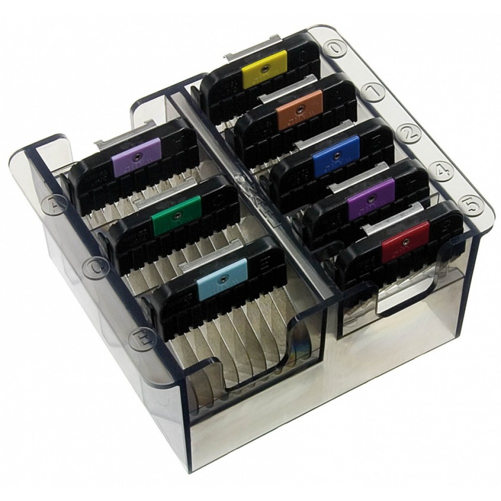 Moser WAHL набор насадок нового образца с желез. зубцами: 3, 6, 10, 12, 16, 19, 22, 25 мм (для моделей MAX и KM) (арт. 1247-7440) для кошек Moser WAHL набор насадок нового образца с желез. зубцами: 3, 6, 10, 12, 16, 19, 22, 25 мм (для моделей MAX и KM) (арт. 1247-7440) для кошек