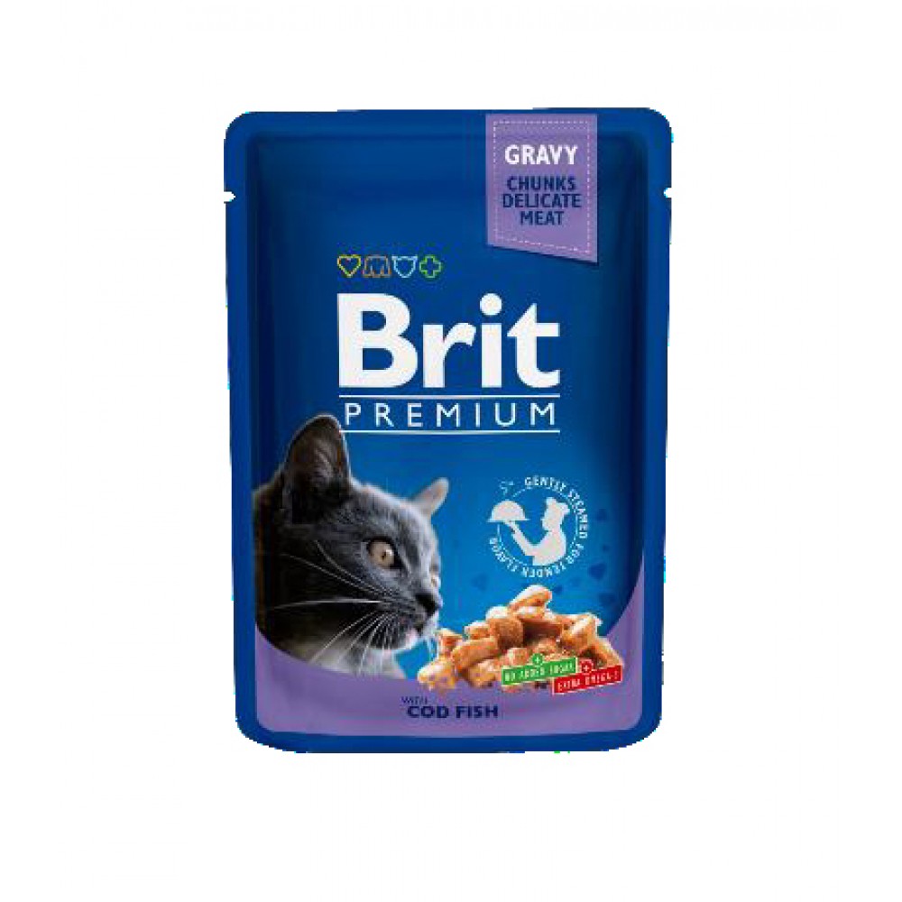 Brit Пауч (пресервы) для кошек Cod Fish pouch Треска Brit Пауч (пресервы) для кошек Cod Fish pouch Треска