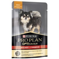 Purina Pro Plan - паучи для взрослых собак мелких и карликовых пород, кусочки в соусе с говядиной