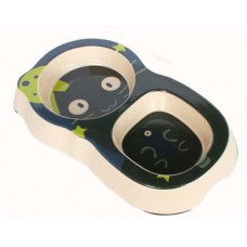 Миска бамбуковая для кошек For Friends двойная Питомец 2*0,25 л. (арт TYZ BO-3140Z)