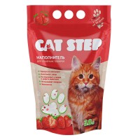 Cat Step Клубника наполнитель силикагелевый для кошачьих туалетов с ароматом клубники (арт. ТР 20363006)