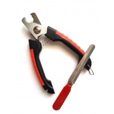 Redplastic Набор Когтерез-кусачки средние с обрезинеными ручками + пилка для когтей для собак (арт. 0096)