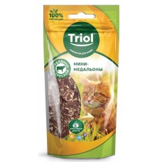 Мини-медальоны из говядины с треской для кошек, 40 г. Triol (арт. ТР 20171025)