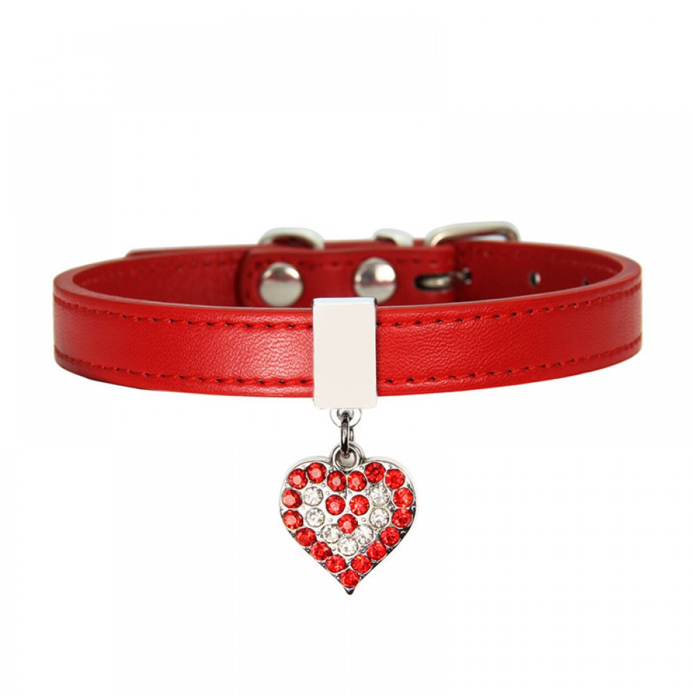 ДиАнКари Ошейник для кошек с подвеской Сердце, 1.5*30 см. (арт. DK CP052-2) ДиАнКари Ошейник для кошек с подвеской Сердце, 1.5*30 см. (арт. DK CP052-2)
