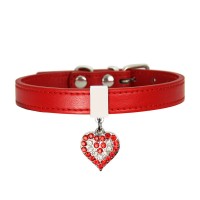 ДиАнКари Ошейник для кошек с подвеской Сердце, 1.5*30 см. (арт. DK CP052-2)