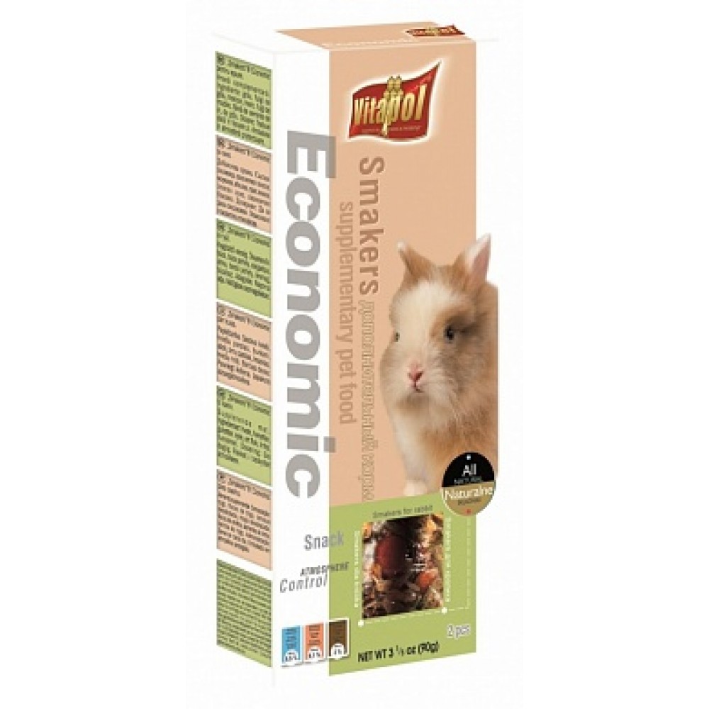 Зерновые палочки Smakers Economic для кроликов, 2 шт. 90 гр. Vitapol (арт. ZVP 1256) Зерновые палочки Smakers Economic для кроликов, 2 шт. 90 гр. Vitapol (арт. ZVP 1256)