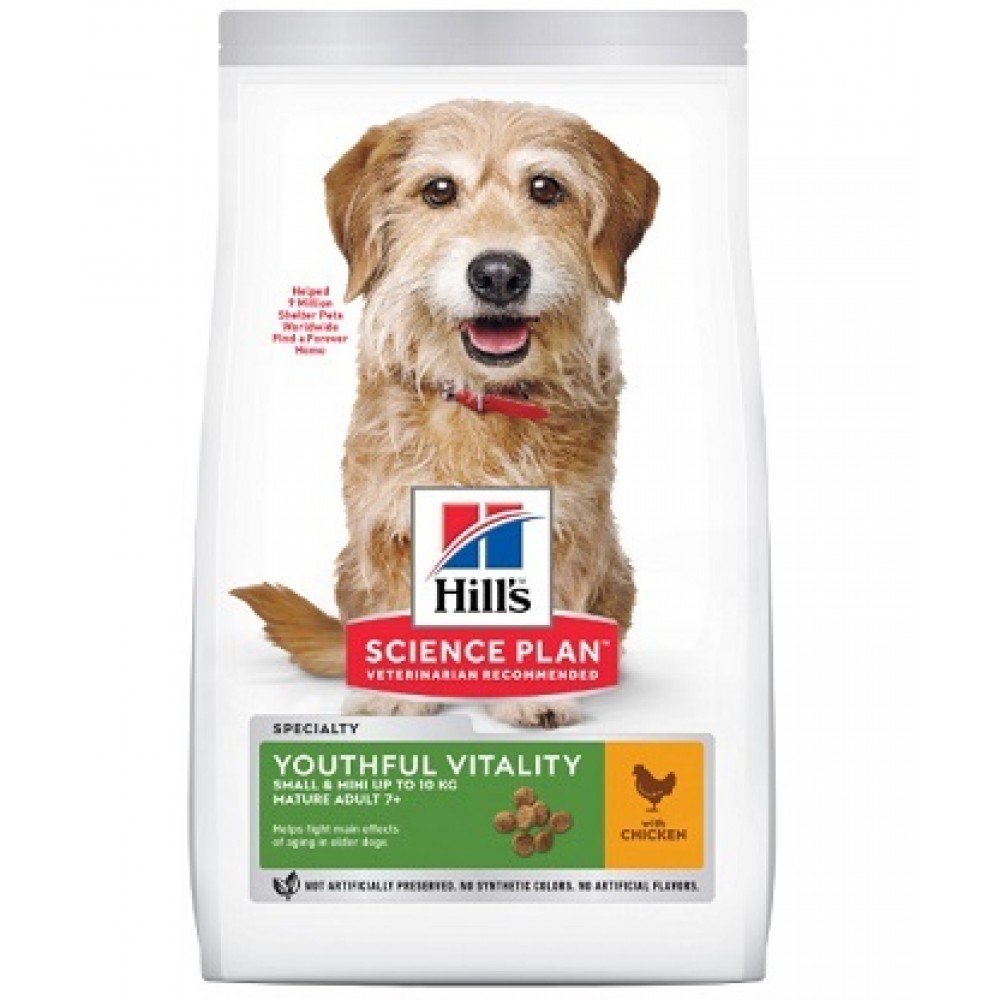 Hill's Adult 7+ Youthful Vitality mini Chicken & Rice - корм для собак мелких пород старше 7 лет c курицей и рисом. Hill's Adult 7+ Youthful Vitality mini Chicken & Rice - корм для собак мелких пород старше 7 лет c курицей и рисом.
