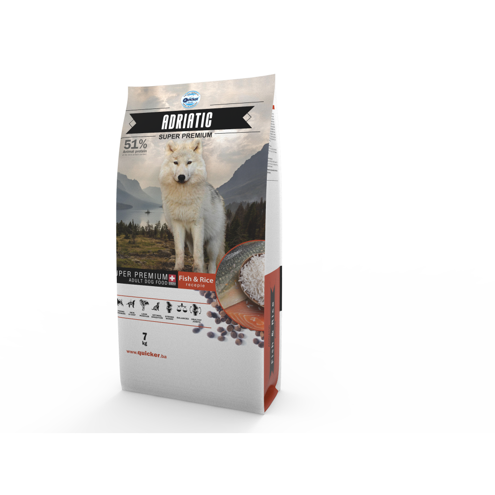 Quicker Adriatic Fish & Rice - сухой корм для собак (лосось) Quicker Adriatic Fish & Rice - сухой корм для собак (лосось)