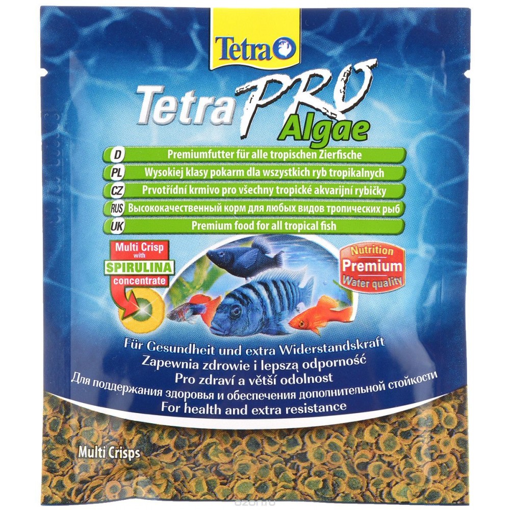 TetraPro Algae Высококачественный корм в виде чипсов д/всех видов тропических рыб (дополнительная защита организма) 12 г., пакет (арт. DAI710241/149397) TetraPro Algae Высококачественный корм в виде чипсов д/всех видов тропических рыб (дополнительная защита организма) 12 г., пакет (арт. DAI710241/149397)