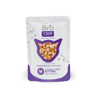 Влажный корм (пауч) для котят Brit Care Kitten Chicken & Cheese (курица и сыр), 80 г (арт. 100122)