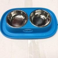 Georplast Миски Soft touch touch inox-doublе на резиновой подставке для кошек (арт. TYZ 20057)